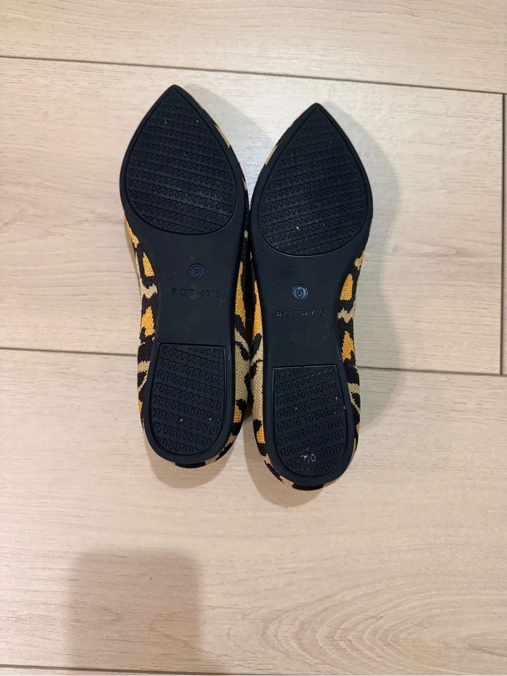 Rothy’s The Point Flats Leopard Print Size 6